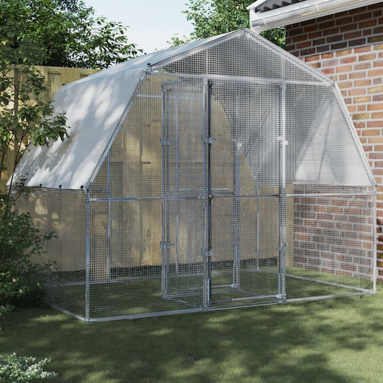 vidaXL 3294910 Galvanized Steel Cage for Birds 285x195x230cm