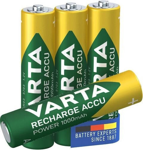 Varta Rechargeable Accu Επαναφορτιζόμενες Μπαταρίες AAA Ni-MH 1000mAh 1.2V 4τμχ