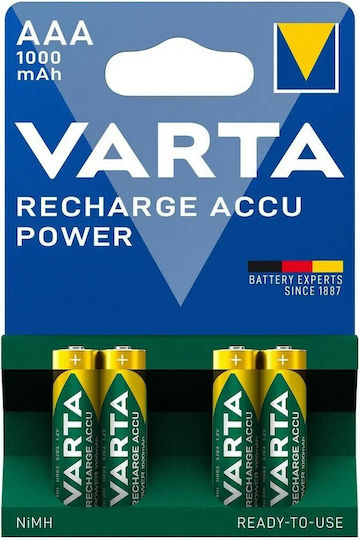 Varta Rechargeable Accu Rechargeable Battery AAA Ni-MH 1000mAh 1.2V 4pcs