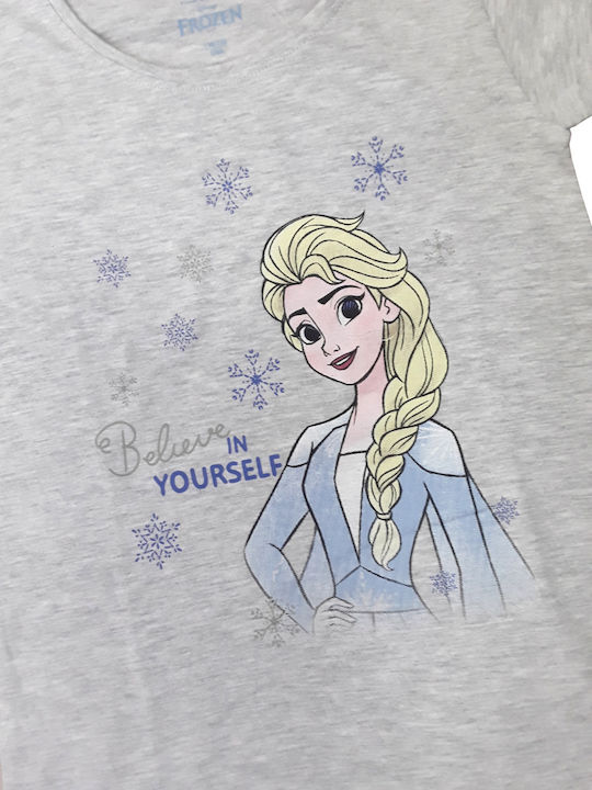 Disney Παιδικό Νυχτικό Καλοκαιρινό Βαμβακερό Grey Ice Violet Frozen Disney Παιδικό Νυχτικό Καλοκαιρινό Βαμβακερό Grey Ice Violet Frozen