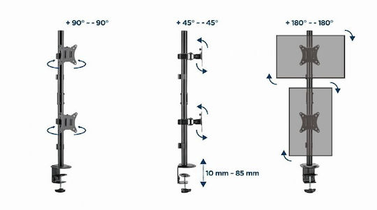 Gembird Stand Desk Mounted Monitor (MA-D2-02)
