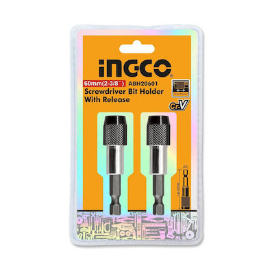 Ingco Adapter with Input HEX / 1/4'' and Output Bit Holder / 1/4'' 2pcs