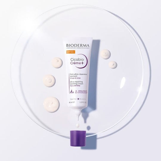 Bioderma Cicabio Crème+ SPF 50+ Εξαιρετικά επανορθωτική καταπραϋντική κρέμα με υψηλή προστασία SPF50+