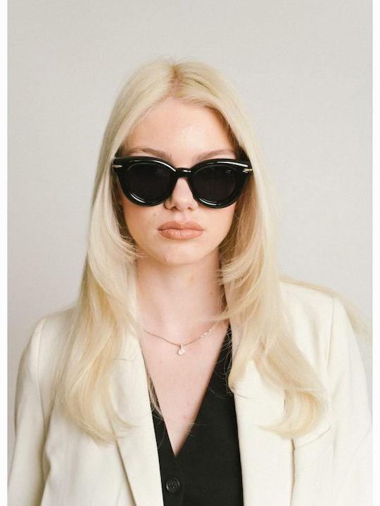 AV Sunglasses Blair Γυναικεία Γυαλιά Ηλίου με Μαύρο Κοκκάλινο Σκελετό και Μαύρο Φακό