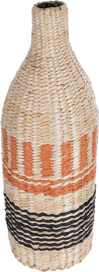 GloboStar Decorative Vase Rattan Artificial Garden Amman Beige Diameter 20xHeight 60cm