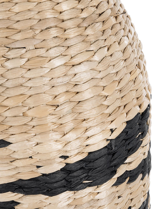 GloboStar Διακοσμητικό Βάζο Rattan Artificial Garden Aqaba Μπεζ Φ20cm