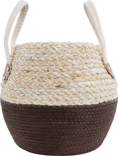 GloboStar Carolina Κασπώ Rattan Μπεζ με Βάση 27x27x26εκ.