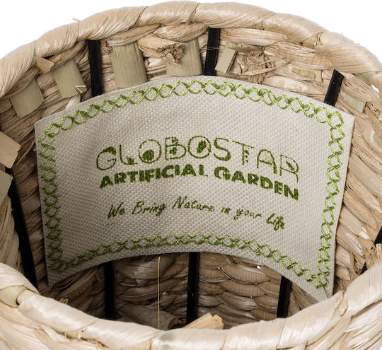 GloboStar Vază Decorativă Rattan Artificial Garden Jordan Bej 16x16x30cm 1buc