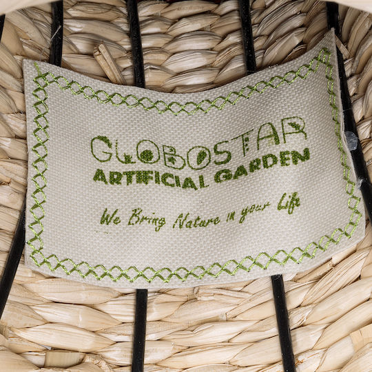 GloboStar Vază Decorativă Rattan Artificial Garden Palermo Bej Φ3xÎ50cm