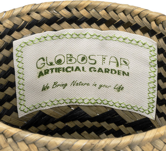 GloboStar Κασπώ Rattan Καφέ με Βάση 14x14x23εκ.
