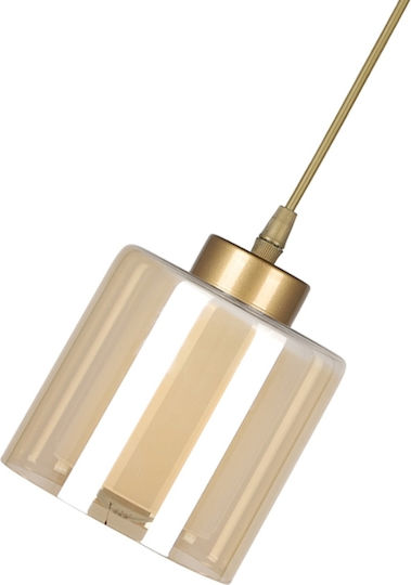 Megapap Kenedy Hängelampe Gold mit Fassung E27 13x13x60cm.