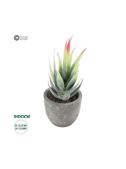 Globostar? Artificial Garden Succulent Aloe 21009 Διακοσμητικό Φυτό Παχύφυτο Αλόη Υ14cm