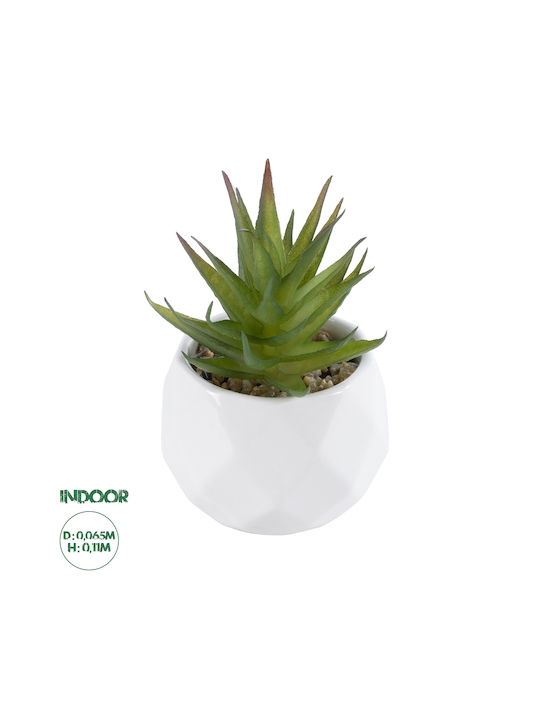 Globostar Artificial Garden Succulent Aloe 20982 Decorative Plant Succulent Aloe H11cm