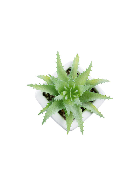 Globostar Artificial Garden Succulent Aloe Lotus 20976 Decorative Plant Succulent Aloe Lotus H8cm