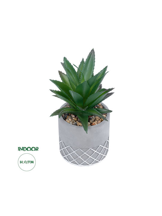 Globostar? Artificial Garden Succulent Aloe 21096 Decorative Plant Succulent Aloe H17cm