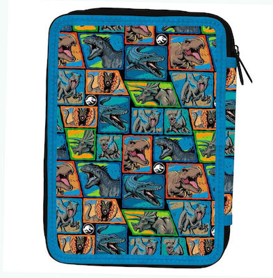 Must Filled Pencil Case 2 Compartments 15x5x21cm Jurassic T-rex Multicolored 000570979