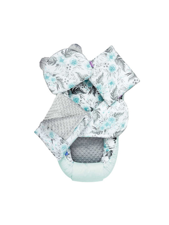 Jukki Minky In Garden Baby Nest mint 55x100cm