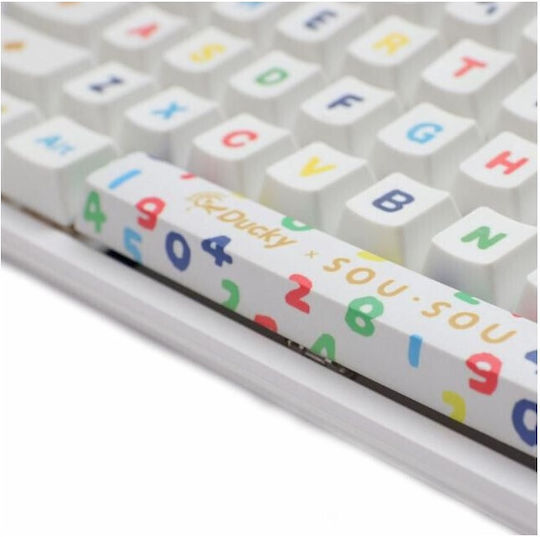 Ducky One 2 Mini Gaming Μηχανικό Πληκτρολόγιο με Cherry MX Blue διακόπτες και RGB φωτισμό (Αγγλικό US) Λευκό