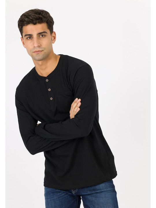 Tiffosi Men's Long Sleeve Blouse BLACK