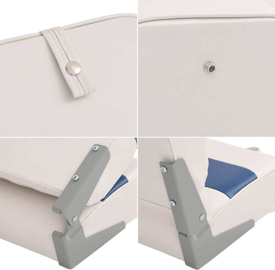 Boat Seat Set of 4 Pieces High Back Folding 3284314
