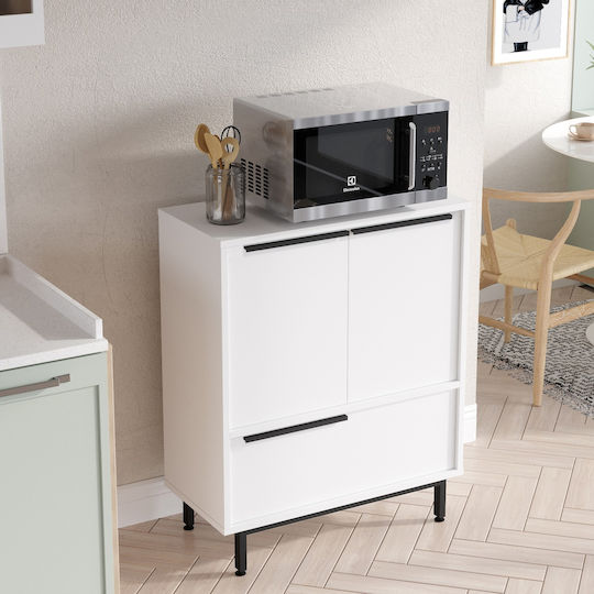 Sideboard made of Wood & Metal White 35.5x74.8x90.4cm