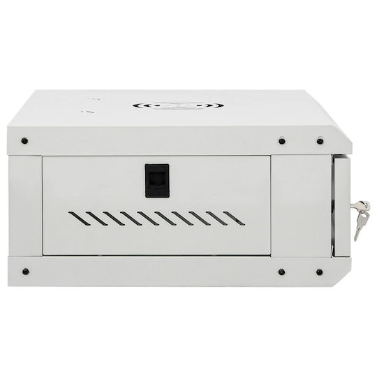 vidaXL Монтиран на стена Рак кабинет 4U 53x40x21см Сив 30257