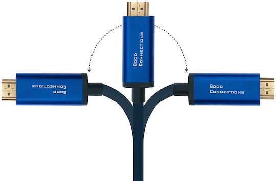 Good Connections HDMI Кабел HDMI Мъжки - USB-C Мъжки 3м Син