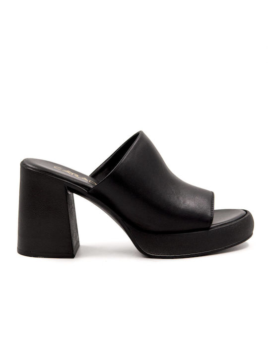 Carad Shoes Heel Mules Black