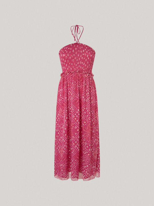 Pepe Jeans Maxi Dress Pink