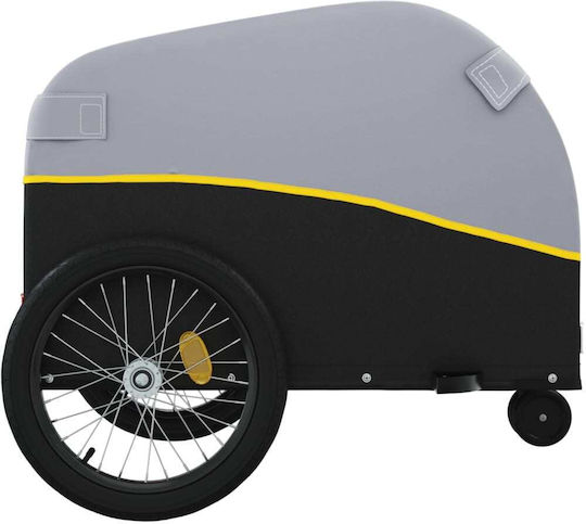Vidaxl Bicycle Trailer Black Yellow 30 kg Steel Yellow