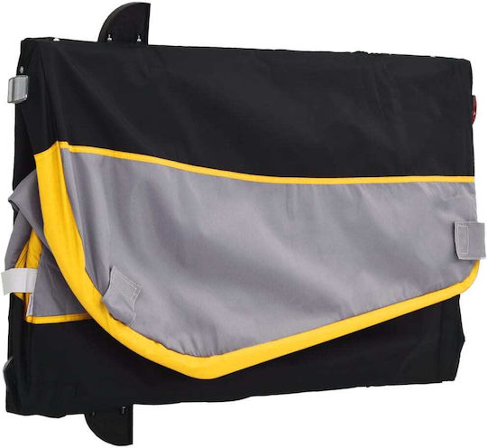 Vidaxl Bicycle Trailer Black Yellow 30 kg Steel Yellow