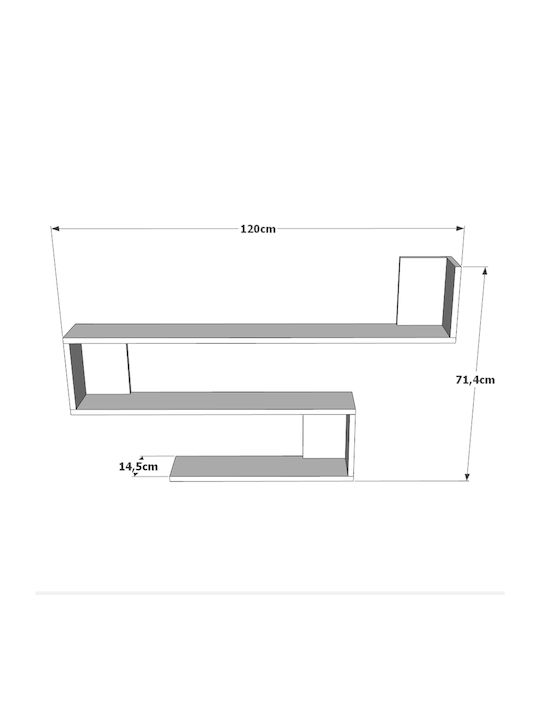 Regal Wand Ealing White 120x14.5x71.4cm