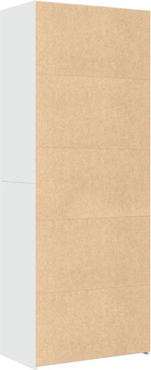 Bodenschrank fürs Wohnzimmer aus Spanplatte Weiß 70x41x185 cm