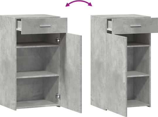Hängeschrank fürs Wohnzimmer aus Spanplatte Grau 50x42,5x93 cm
