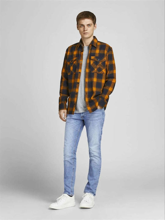 Jack & Jones Ανδρικό Παντελόνι Τζιν Ελαστικό σε Slim Εφαρμογή Μπλε