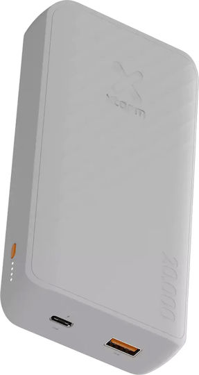 Xtorm Go2 Power Bank 20000mAh 15W με Θύρα USB-A και Θύρα USB-C Λευκό