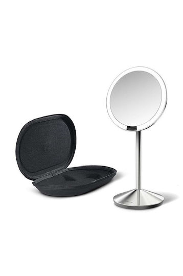 Simplehuman Καθρέπτης Μακιγιάζ Επιτραπέζιος με Φως 11.5x11.5cm Γκρι