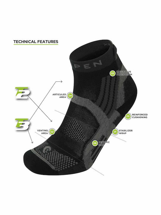 Lorpen T3 Trail Running Padded Eco Total Black 1 чифт