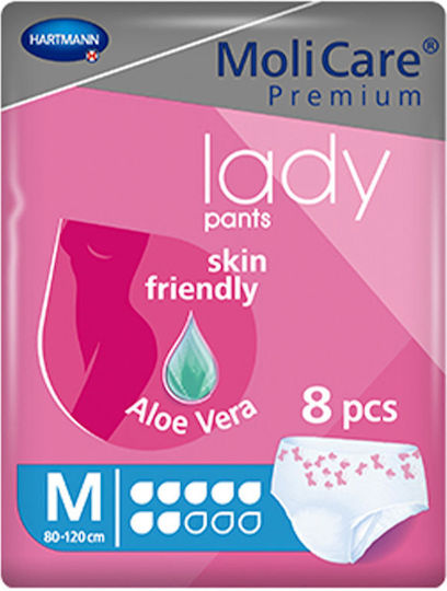 Hartmann Molicare Premium Lady Pants Scutece Chiloți pentru Incontinență 7 picături Mediu 8buc
