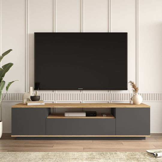 Stand TV Chilham Natural/Antracit L180xA44,5xÎ44,6cm