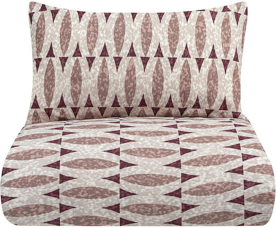 Beauty Home Beauty Home Barbados Art 12182 Coverlet Set Double Cotton Salmon 220x240cm
