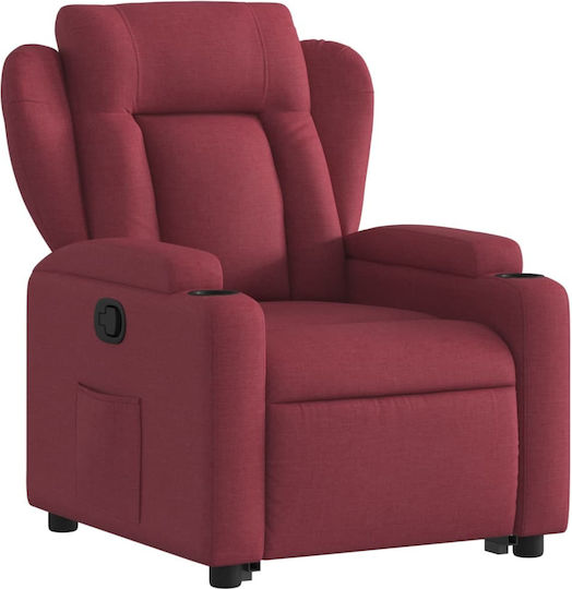 Relaxsessel mit Fußhocker Bordeaux 77x94.5x100cm