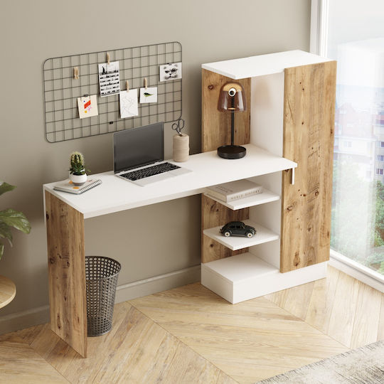 Γραφείο Camden Ξύλινο Πεύκο/λευκό 152.3x40x120εκ.