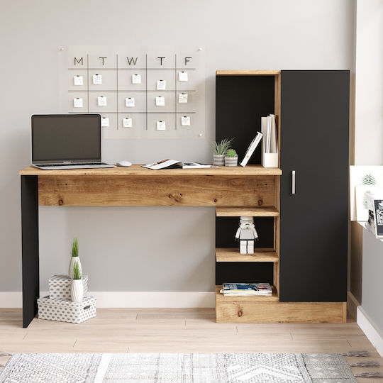 Birou Camden Lemnos Pine/black 152.3x40x120cm