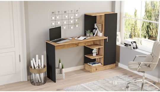 Birou Camden Lemnos Pine/black 152.3x40x120cm