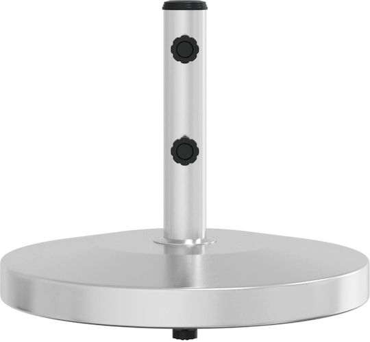 vidaXL Pliabilă Stand de umbrelă din Metal Argint 32x32cm