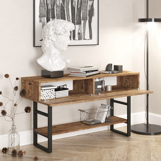 Bickley Solid Wood Console Table Pine/black L139xW75.7xH43cm