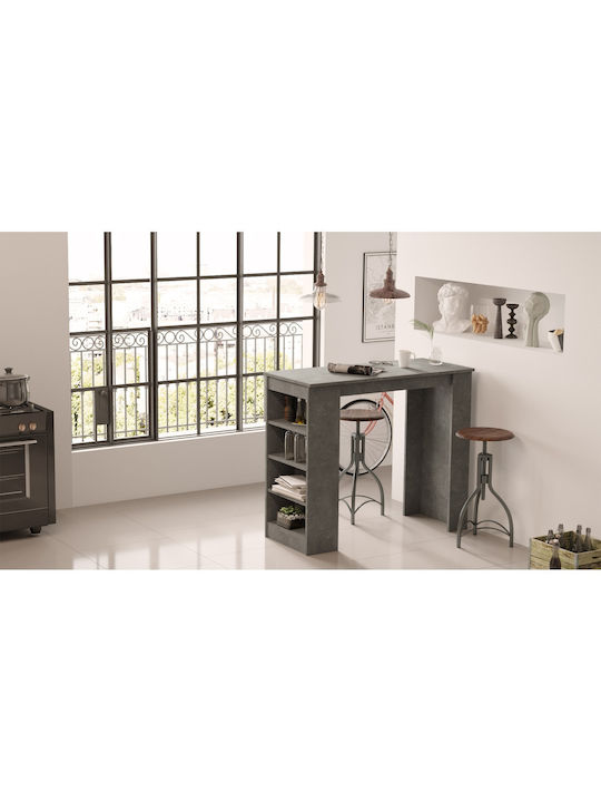 Brockley Table Bar Wooden with Cement Frame Gray 120x51.6x101.8cm