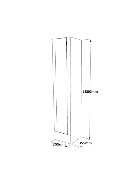 Metall Schuhschrank Deptford 35.5x35.5x180cm