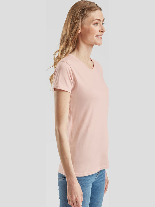 Fruit of the Loom Iconic Women's Short Sleeve Promotional T-Shirt Powder Rose